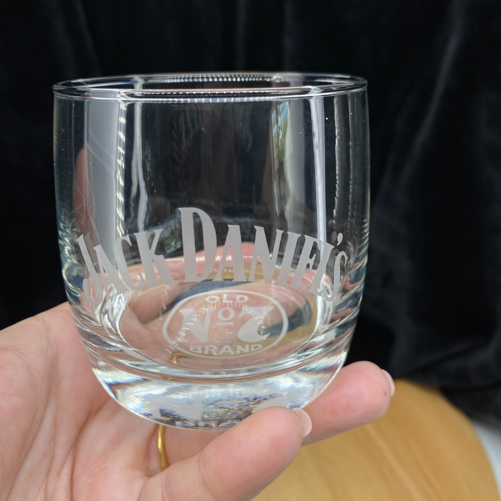 Jack Daniels Old No 7 Brand Lowball Whiskey Glass Clear Distillery Merchandise